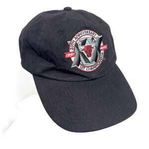 NBA Chicago Bulls 20th Anniversary 1st Championship Collectible Hat Cap Vtg